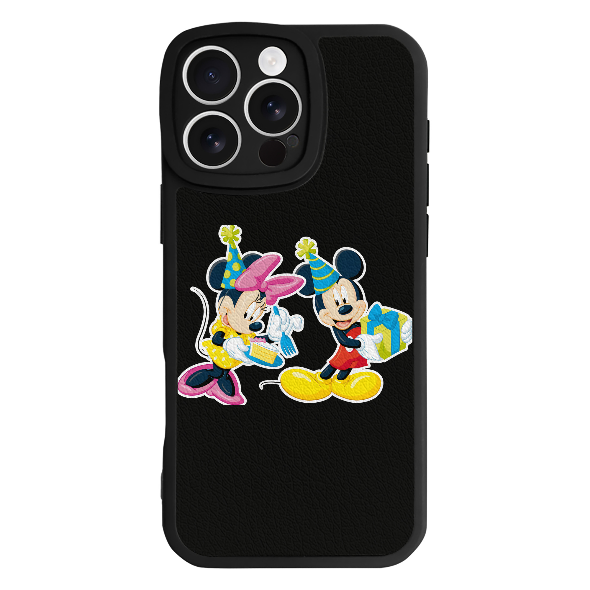 （画像用） ミッキーマウス Mickey Mouse 【iPhone 16シリーズ対応】シリコンスマホケース（レザー調） 材質：シリコン